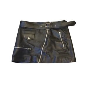 Rat & Boa Chelsea Black Leather Mini Skirt